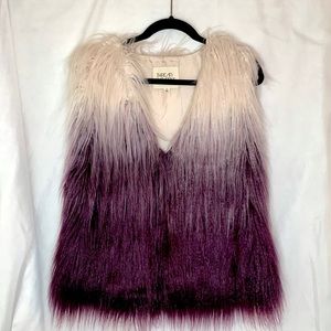 Ombré faux fur vest by Thread & Supply